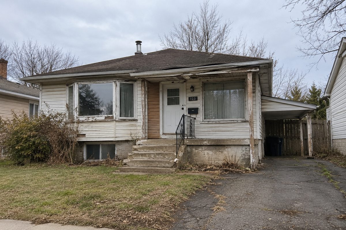 Maison achetée à Longueuil avec revêtement extérieur endommagé